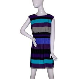 Loft Ann Taylor  Boxy Dress Size Small Multicolor Striped Pullover